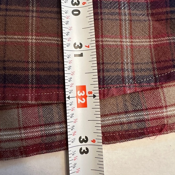 Eddie Bauer Men’s 2XL Brown Red Plaid Long Sleeve Button Down Outdoor Classic - Picture 7 of 8